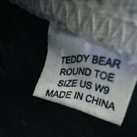 Draven Teddy Bear Black & White Plaid Slip on Loafers Comfort Shoes - Womens 9 - Picture 8 of 8